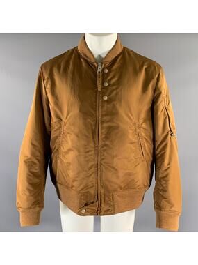 ENGINEERED GARMENTS Size L Brown Nylon Bomber Jacket